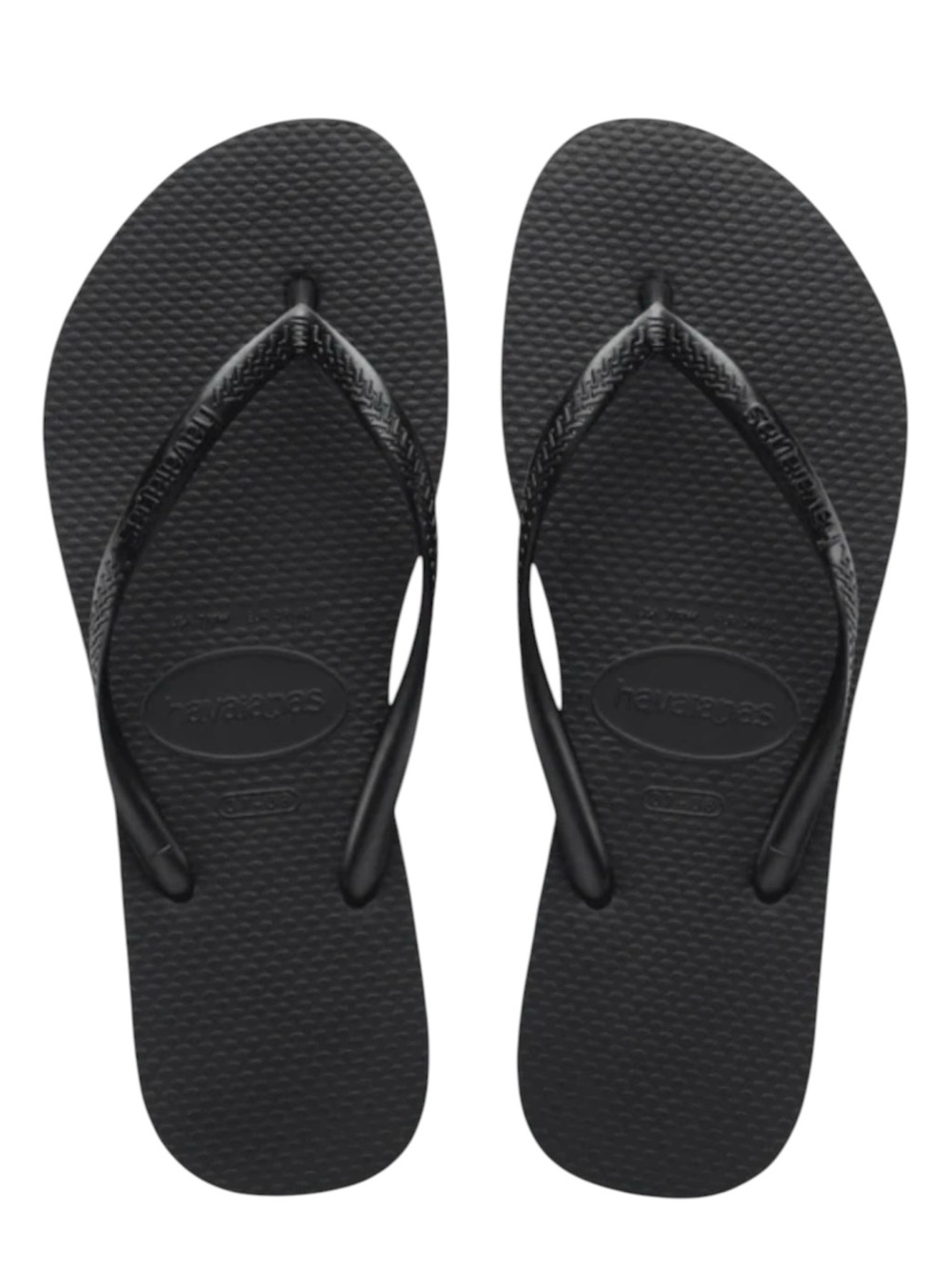 Havaianas Women's Slim Flip Flops Women's 11 Black Beach Pool Summer Classic